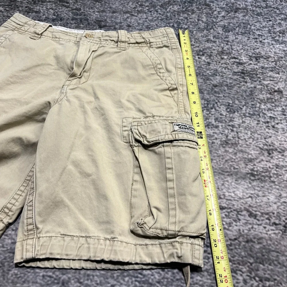 Aeropostale Cargo Shorts Mens 32 Beige Skater‎ Surf Preppy Baggy Vintage Y2K